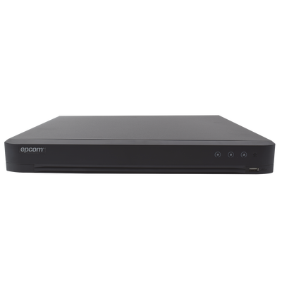 DVR 32 Canales TurboHD + 8 Canales IP / 5 Megapixel Lite - 3K Lite / Acusense (Evita Falsas Alarmas) / Audio por Coaxitron / 2 Bahías de Disco Duro / H.265+