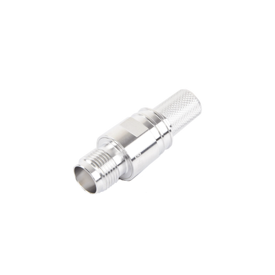 Conector TNC Hembra en Línea, Plegable Hex. con Pin Cautivo para cables Tipo RG-8/U, LMR-400