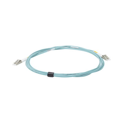 Jumper de Fibra Óptica Multimodo 50/125 XGLO OM3, LC-LC Duplex, OFNR, Color Aqua, 5 Metros (16.40 Pies)