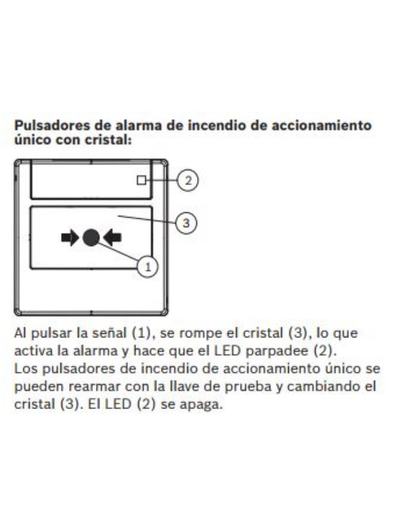 BOSCH F_FMC420RWGSRRD - Estación Manual LSN Direccionable / REARME / Montaje en Superficie / Rojo