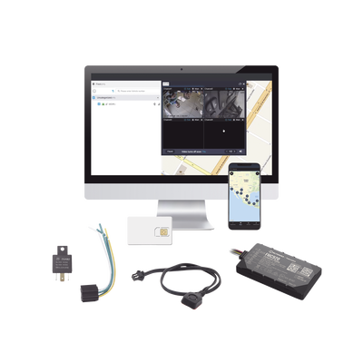 Kit Rastreador Vehicular 4G LTE CAT 1 y 2G/Bluetooth/Anualidad de SIM600MB1Y /Anualidad de EPCOMGPSCODE/ Relevador/boton SOS