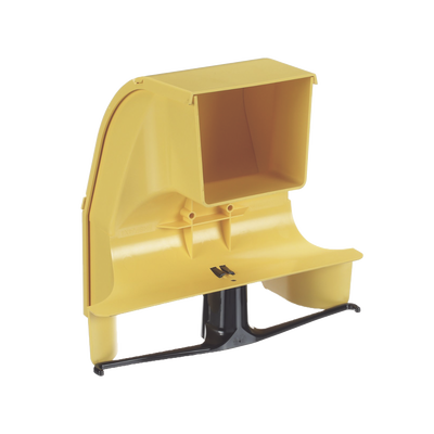 Bajada Para Canaleta FiberRunner™, Uso con Medidas 4x4, 6X4, 12X4, o 24X12, Con Reducción a 4X4, Color Amarillo