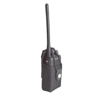 Funda Reforzada de Nylon para Cinturón con Correa y Boche Frontal, Estándar en la Mayoría de los Radios IC, TK, NX, etc.