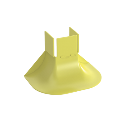 Accesorio de Control de Radio de Curvatura, Para Bajadas de Cable con Canaletas FiberRunner 2x2, Color Amarillo