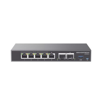 4 en 1: Firewall Nueva Generación, Router, PBX IP, Switch Gigabit de 5 Puertos (4 PoE) y 2 Puertos SFP 2.5 Gigabit