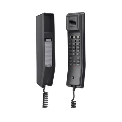 Teléfono IP Hotelero Wi-Fi, 2 líneas SIP con 2 cuentas, codec Opus, IPV4/IPV6, color negro, con gestión en la nube GDMS