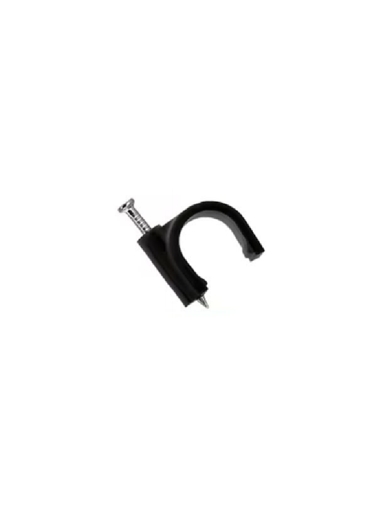 TCE LMG-NCC-5mm-BK - Grapa de pared / Diámetro interno 5 mm / Altura 6 mm / Color negro / Bolsa de 50 piezas