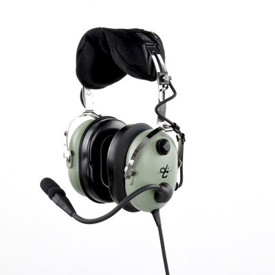 Auriculares de ala fija con atenuación de ruido pasivo para aviación general