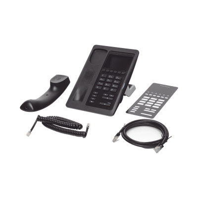 Teléfono IP para Hotelería, profesional con 6 teclas programables para servicio rápido (Hotline), plantilla personalizable con PoE