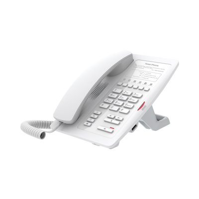 Teléfono IP WiFi para Hotelería, profesional con 6 teclas programables para servicio rápido (Hotline), plantilla personalizable con PoE