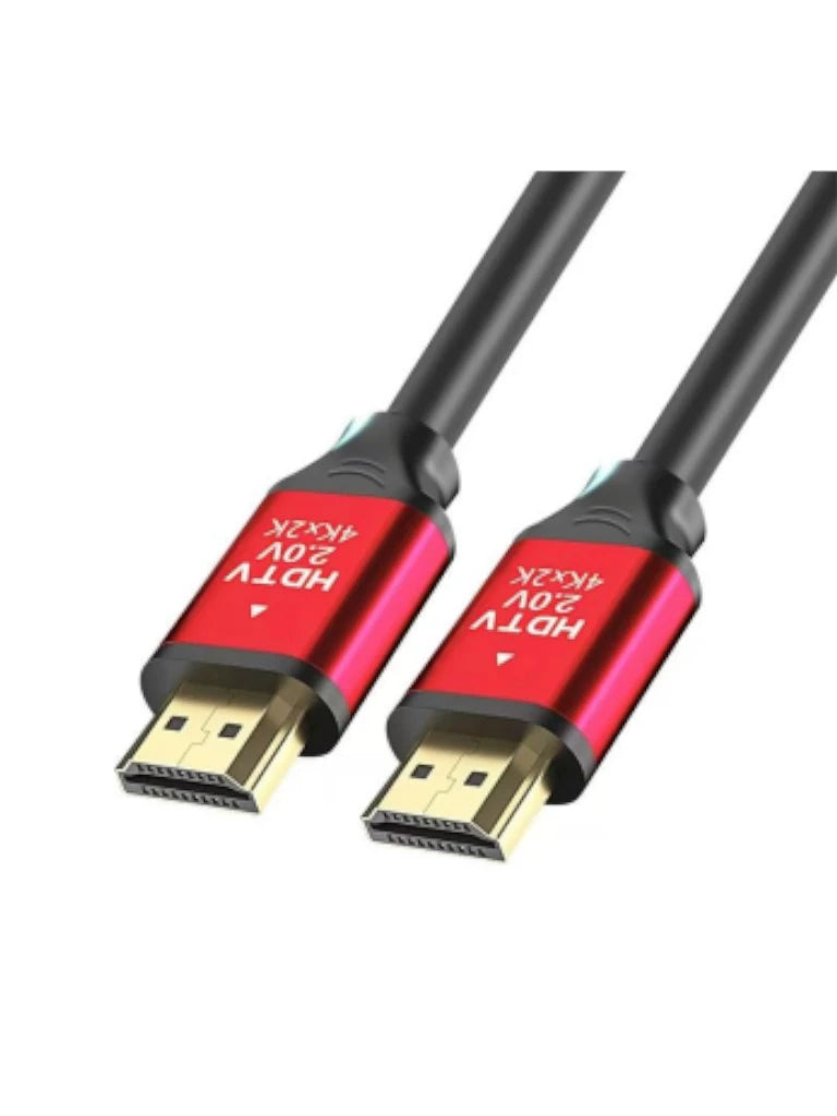SAXXON HDMI-100 - Cable HDMI de 10 metros de alta velocidad / Versión 2.0 / Resolución 4K / Canal de retorno de audio (ARC) / Video 3D / Blindado para reducir interferencias / Chapado en oro / Alta resistencia y durabilidad.