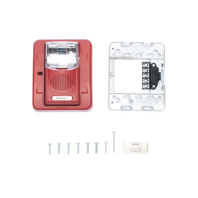 Sirena Estrobo, 24 Vcd, Multi-Candela 15 hasta 110 cd, Montaje En Pared, Color Rojo, Serie HEC3 (0500-06020), Hochiki