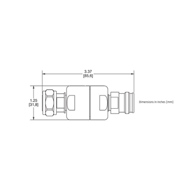 BLOQUEADOR DE DC 250-6000MHz 500W/3kV -161dBc 4.3-10 IP65 .