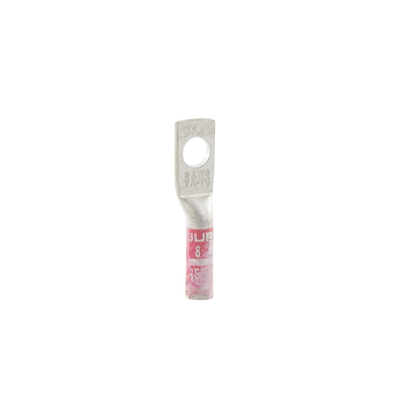 Zapata Terminal de Compresión BURNDY para Tornillo de 1/4" y Calibre 8 AWG / Barril Largo.