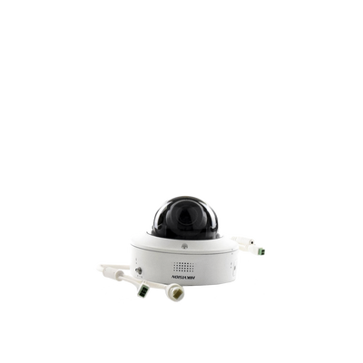 Domo IP 4 Megapixel / Lente Mot. 2.8 - 12 mm / 40 mts IR EXIR / IP67 / IK10 / H.265+ / Conteo de Personas por Detección de Rostro (Base de Datos) / WDR 140 dB / DeepinView / 2 Micrófonos Integrados