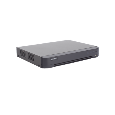 DVR 8 Canales TURBOHD +  8 Canales IP / 8 Megapixel (4K) / Audio por Coaxitron / ACUSENSE / Reconocimiento Facial / 1 Bahía de Disco Duro / Alarmas I/O / Salida de Video en 4K / H.265+