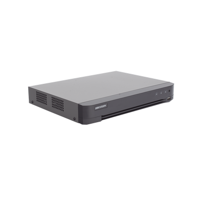 DVR 8 Canales TURBOHD + 8 Canales IP / 8 Megapixel (4K) / Audio por Coaxitron / ACUSENSE / Reconocimiento Facial / 1 Bahía de Disco Duro / Salida de Video en 4K / H.265+