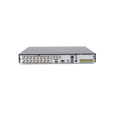 DVR 16 Canales TURBOHD + 16 Canales IP / 8 Megapixel (4K) / Audio por Coaxitron / ACUSENSE / Reconocimiento Facial / 2 Bahías de Disco Duro / Salida de Video en 4K / H.265+ / Alarmas I/O