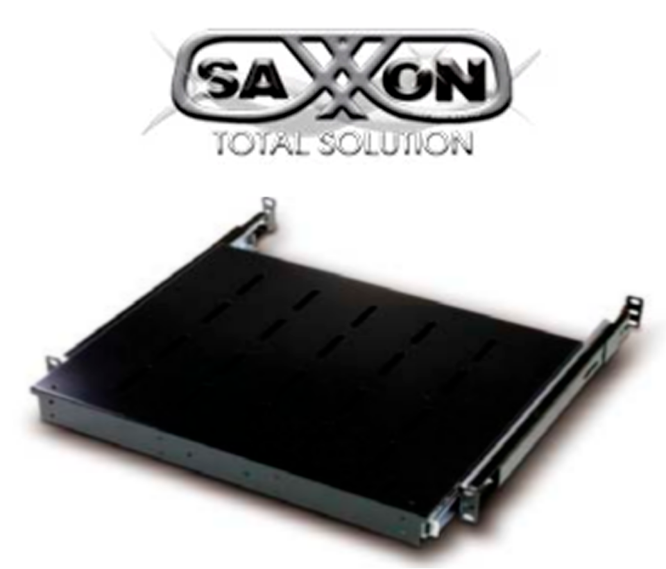 SAXXON 70033501- Charola para gabinete/ Deslizable para teclado/ Color negro/ Medidas 44.0 cm de ancho x 35.0 cm de profundidad 1UR