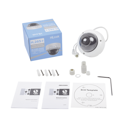 HiLook Series / Domo IP 2 Megapixel / 30 mts IR / Exterior IP67 / IK10 / dWDR / PoE / Lente 2.8 mm / Onvif