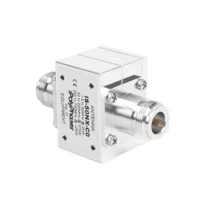 Protector RF Coaxial Para 1.5 a 700 Mhz Con Conectores N Hembra en Ambos Lados Con Ceja Lateral, 10 Años de Garantía
