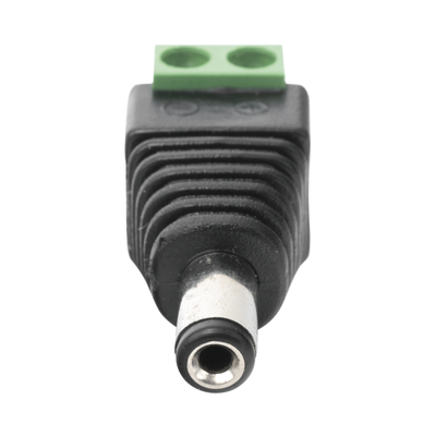 Adaptador Macho Tipo Jack de 3.5 mm (0.14 Pulgadas) Polarizado de 12 Vcc / Terminales Tipo Tornillo / Polarizado (+/-) / Ideal para Cámaras de Video Vigilancia