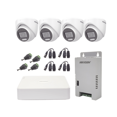 KIT TurboHD 1080p / DVR 4 Canales con audio por coaxitron / 4 Cámaras ...