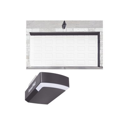 KIT COMPLETO Puerta D/ Garage 16x8 Pies / Cuadro Corto / Color blanco / Insulada / Incluye Motor FS1000APPRT / 1/2HP / Fuerte/Silencioso/Luz LED/Motor DC .