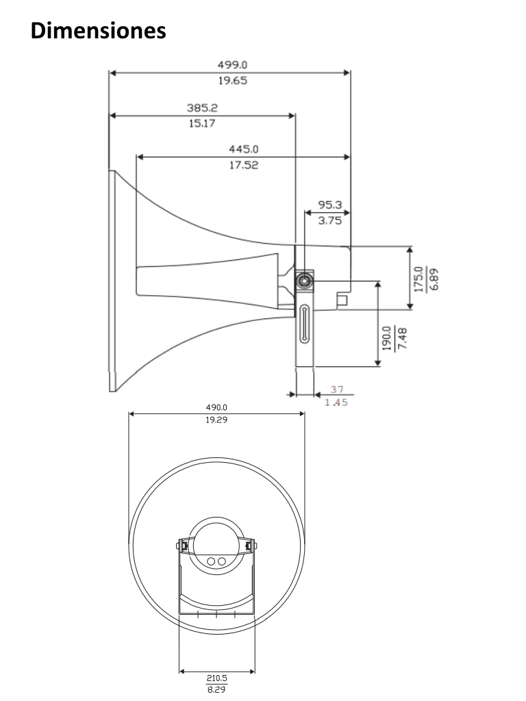 BOSCH M_LBC3948300US- ALTAVOZ DE BOCINA CIRCULAR DE 35W 20 PULGADAS TROMPETA3
