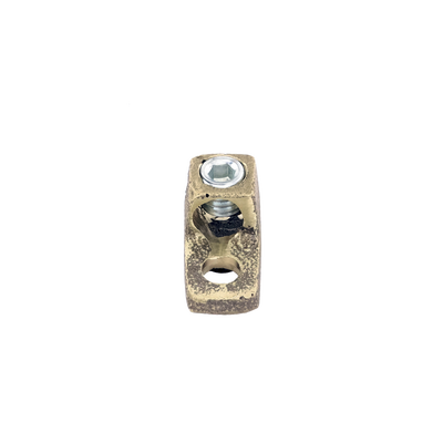 Conector Bornes 3/8" / Cable 4-2/0 AWG / Bronce 100% / Baja Resistencia / Sin Soldadura Exotérmica