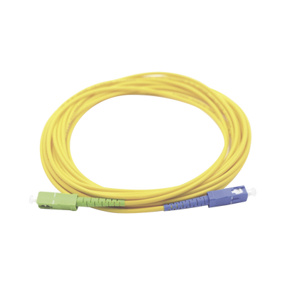 Jumper de Fibra Óptica Monomodo SC/UPC SC/APC Simplex, Color Amarillo 1 Metro (3.28 Pies)