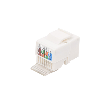 Módulo Jack Keystone Cat5e sin Herramienta (Toolless) para Faceplate - Color Blanco