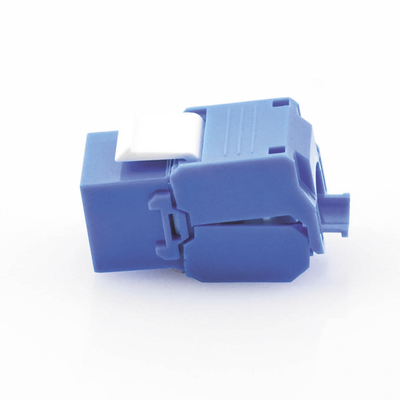 Módulo Jack Keystone Cat6 (Toolless), con Terminación en Ángulo 180 Grados Color Azul, Compatible con Faceplate y Patchpanel Linkedpro