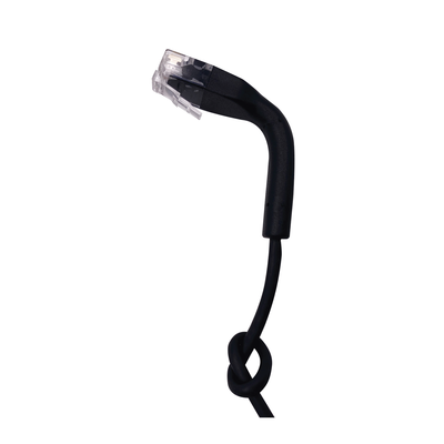 Mini Patch Cord Cat6 Ultra Slim 1.5 Metros (4.92 Pies) Negro ? Ahorra Espacio sin Organizadores, con Bota Flexible