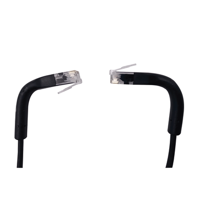 Mini Patch Cord Cat6 Ultra Slim 1 Metro (3.28 Pies) Negro ? Ahorra Espacio sin Organizadores, con Bota Flexible