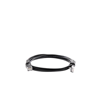 Mini Patch Cord Cat6 Ultra Slim 2 Metros (6.56 Pies) Negro ? Ahorra Espacio sin Organizadores, con Bota Flexible