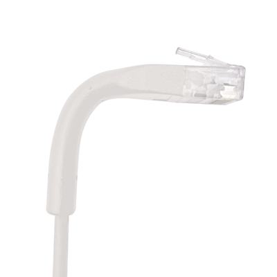 Mini Patch Cord Cat6A Ultra Slim 20 cm (7.87 Pulgadas) Blanco ? Ahorra Espacio sin Organizadores, con Bota Flexible