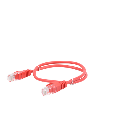 Cable de Parcheo UTP Cat5e - 0.5 Metros (1.64 Pies) - Rojo