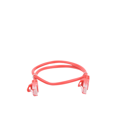 Cable de Parcheo UTP Cat5e - 0.5 Metros (1.64 Pies) - Rojo
