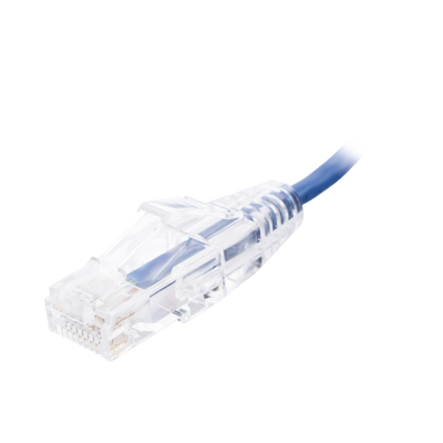 Cable de Parcheo Slim UTP Cat6 - 30 cm (11.81 Pulgadas) Azul Diámetro Reducido (28 AWG)