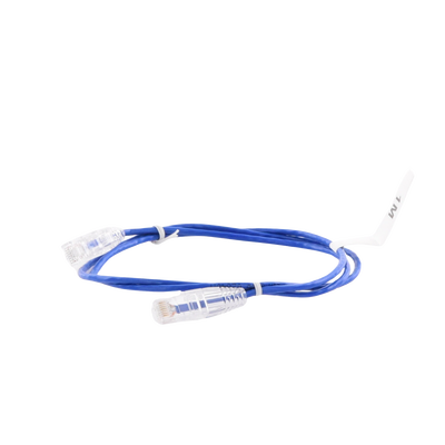 Cable de Parcheo Slim UTP Cat6 - 1 Metro (3.28 Pies), Azul, Diámetro Reducido (28 AWG)