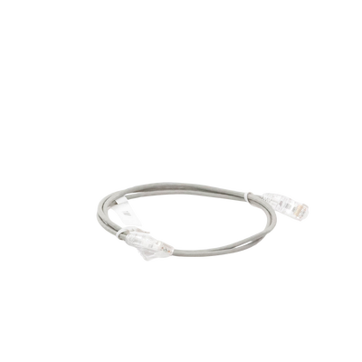 Cable de Parcheo Slim UTP Cat6 - 1 Metro (3.28 Pies), Gris, Diámetro Reducido (28 AWG)