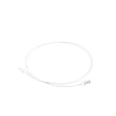 Patch Cord MC6 Modular Cat6 UTP, CM/LS0H, 1.52 Metros (5 Pies), Color Blanco, Diámetro Reducido (28AWG)