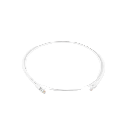 Patch Cord MC6 Modular Cat6 UTP, CM/LS0H, 1.52 Metros (5 Pies), Color Blanco, Diámetro Reducido (28AWG)