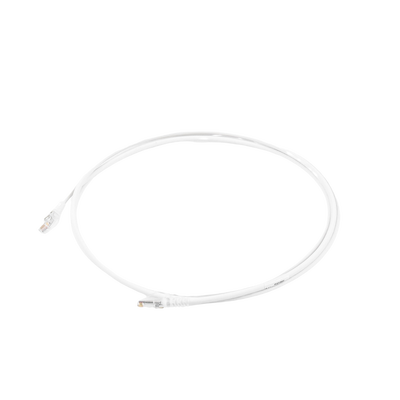 Patch Cord MC6 Modular Cat6 UTP, CM/LS0H, 1.52 Metros (5 Pies), Color Blanco, Diámetro Reducido (28AWG)