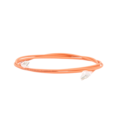 Patch Cord MC6 Modular Cat6 UTP, CM/LS0H, 2.13 Metros (7 Pies), Color Naranja, Diámetro Reducido (28AWG)