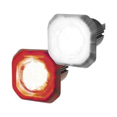 Estrobo Empotrable 6 Led, Rojo / Claro Montaje A Presión