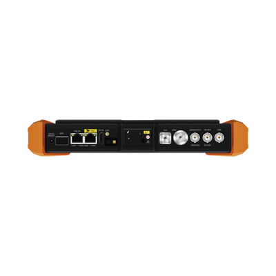 Probador de Vídeo con Pantalla LCD de 7" para IP ONVIF / 8MP TVI + 8MP CVI + 8MP AHD + SDI/EXâ€SDI + Multímetro + Cable TDR / Prueba de Red de Fibra Óptica + Medidor de Distancia Laser + Cámara Integrada