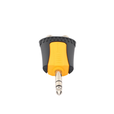 Conector Estéreo |  1/4in - 2 x RCA hembra | Adaptador de Carcasa de Plastico |