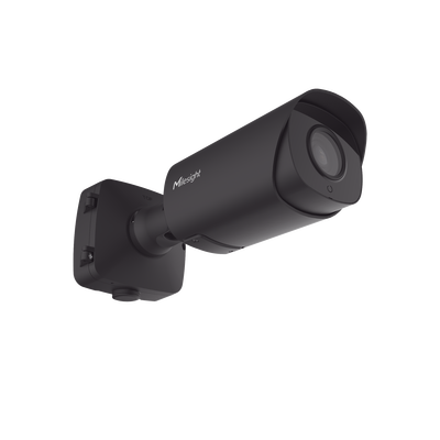 Cámara Bullet Plus de Red 2MP / AI 4X / Enfoque Automático / IR Inteligente / WDR 140dB / Tarjeta MicroSD hasta 256GB / IP67 / IK10 / Análisis de Video AI / Compresión H.265+